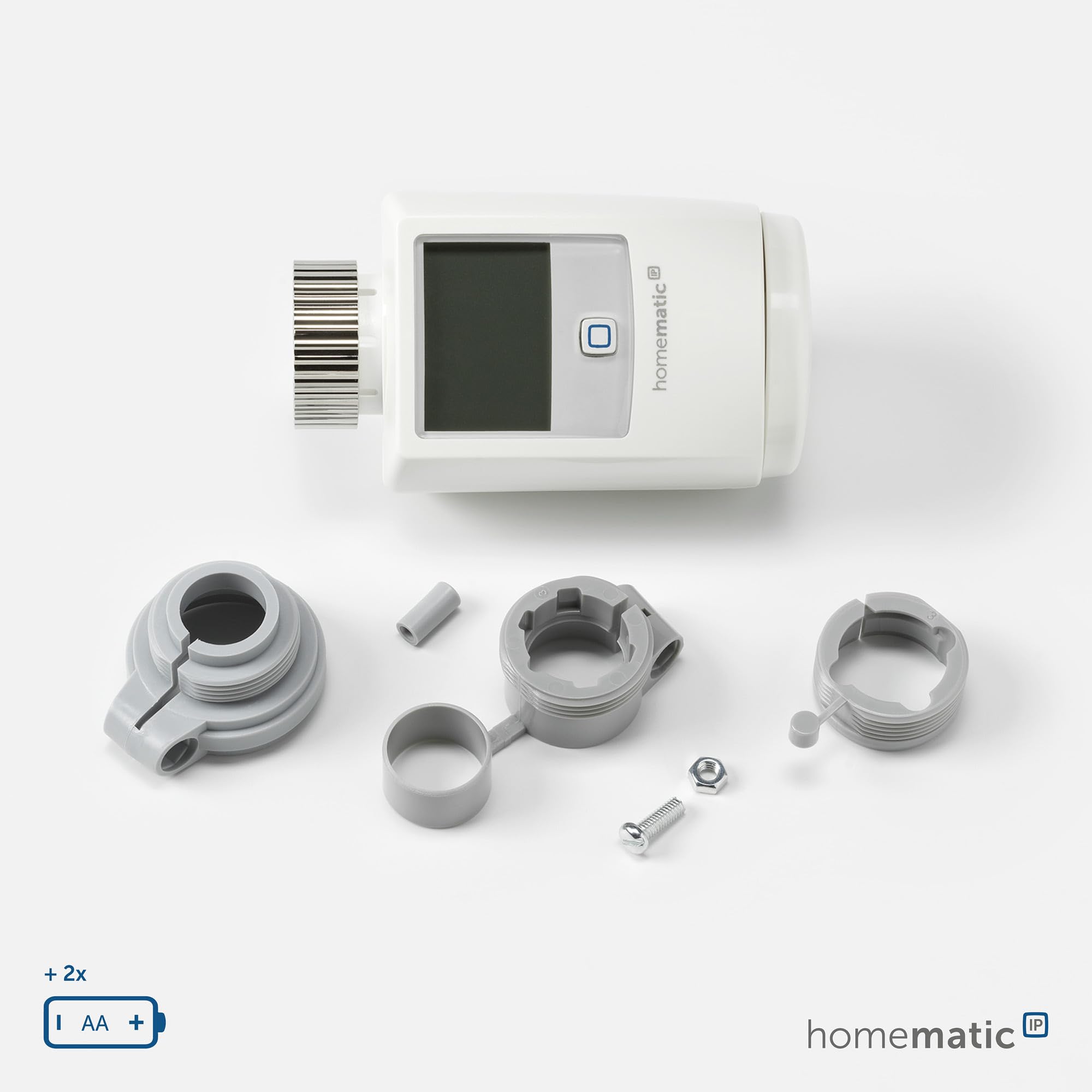 Homematic IP Smart Home Heizkörperthermostat, digitaler Thermostat Heizung, Heizungsthermostat, Steuerung per App, Alexa & Google Assistant, einfache Installation, Energie sparen, 140280A0