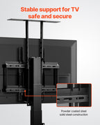 VEVOR Motorisierter TV-Liftständer verstellbare Halterung für TV-Liftständer (60 kg belastbar), vertikale elektrische TV-Halterung mit Fernbedienung, für 813-1397 mm (Nicht im Schrank)