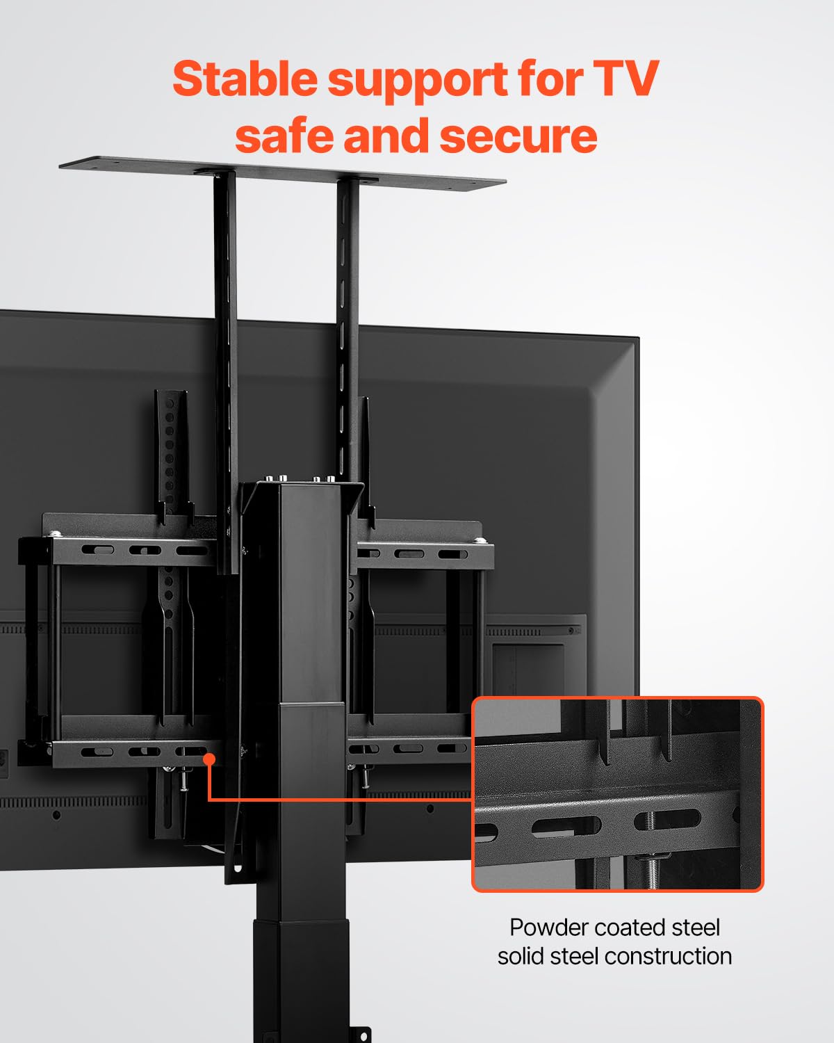 VEVOR Motorisierter TV-Liftständer verstellbare Halterung für TV-Liftständer (60 kg belastbar), vertikale elektrische TV-Halterung mit Fernbedienung, für 813-1397 mm (Nicht im Schrank)