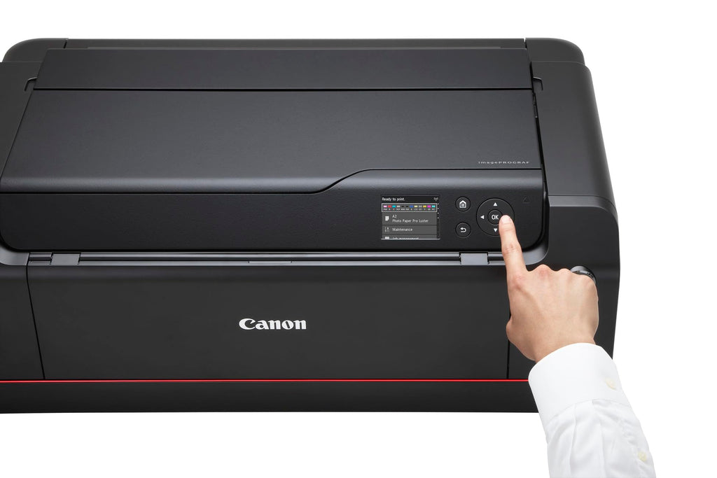 Canon imagePROGRAF PRO-1000 (DIN A2 Druck randlos, 12-Tintensystem, WLAN, LAN, 7,5 cm Farbdisplay), schwarz