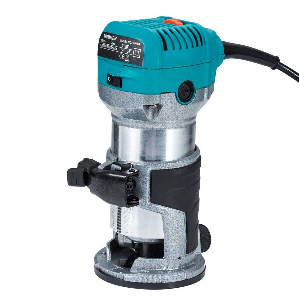 Anesty - Oberfräse und Trimmer Einhandfräse Multifräse Laminate Kantenfräse 230V 710W R0700 Router