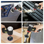 Druckluft Winkelschleifer Set - Mini Druckluft Schleifer mit 6mm & 3mm Spannzange und 20 2 Zoll Schnellwechselscheiben Set, Klein Druckluftschleifer 90° Abgewinkelt zum Schneiden/Schleifen