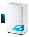 Pro Breeze Luftentfeuchter mit App & WLAN, 20L in 24h Entfeuchtungsleistung - Luftentfeuchter elektrisch mit Wäschemodus, Feuchtigkeitssensor, Timer - Gegen Schimmel - Entfeuchter Dehumidifier