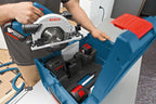 Bosch Professional 18V System Akku Kreissäge GKS 18V-57 G (kompatibel mit Führungsschiene, Schnitttiefe: 57 mm, inkl. 2x 4.0Ah Akku, SchnelSchnellladegerät GAL 18V-40, 1x Kreissägeblatt, L-BOXX)