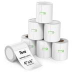 Tera Shipping Label Versandetiketten 100 x 150 mm, 250 Labels x 6 Rollen = 1500 Labels für Verschiedene Drucker BPA-Frei Selbstklebend Adressetiketten mit Gratis-Etiketten für Zerbrechliche Waren…