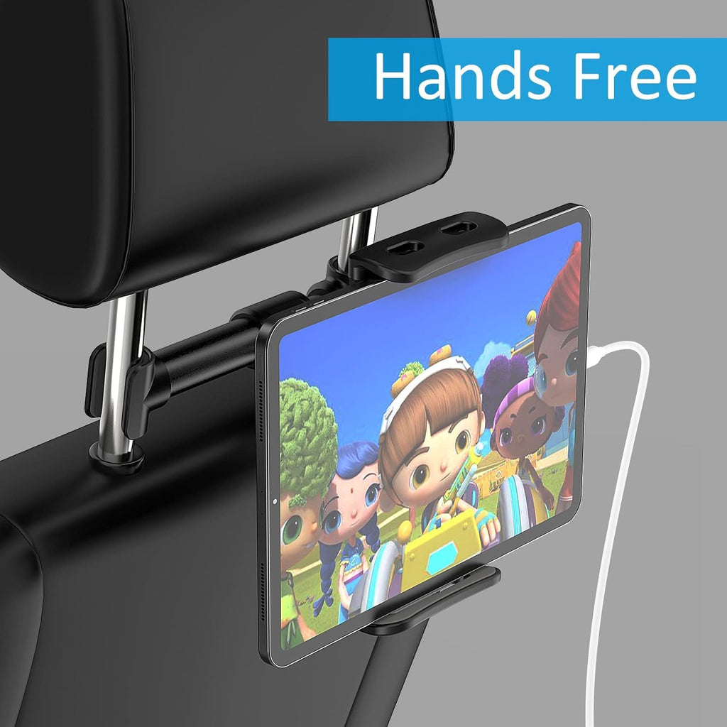 Giftorld Auto-Kopfstützen-Rücksitzhalterung,Handy-/Tablet-Autohalterung, Verstellbarer Gerätehalter für 4–11 Zoll Tablets/Telefone,kompatibel für iPhone, Galaxy Phone,iPad Air, Tabs