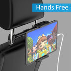 Giftorld Auto-Kopfstützen-Rücksitzhalterung,Handy-/Tablet-Autohalterung, Verstellbarer Gerätehalter für 4–11 Zoll Tablets/Telefone,kompatibel für iPhone, Galaxy Phone,iPad Air, Tabs