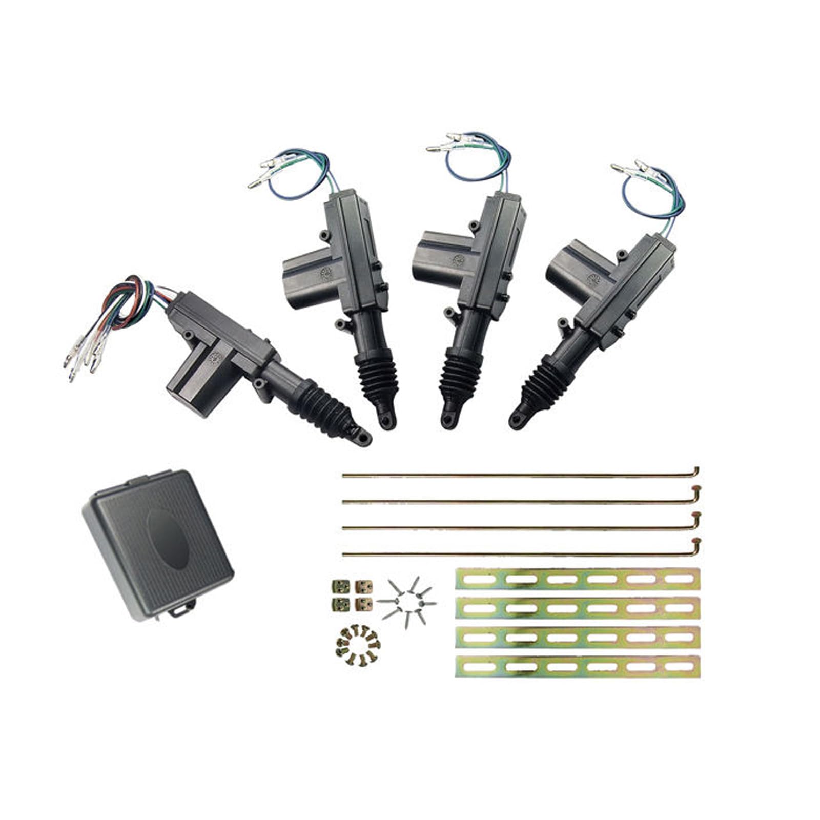 Aiuphing zentralverriegelung nachrüsten, zentralverriegelung universal schlüsselloses Öffnungssystem, Remote-Türschloss-Kit + 4-teilige Türschloss Aktuator