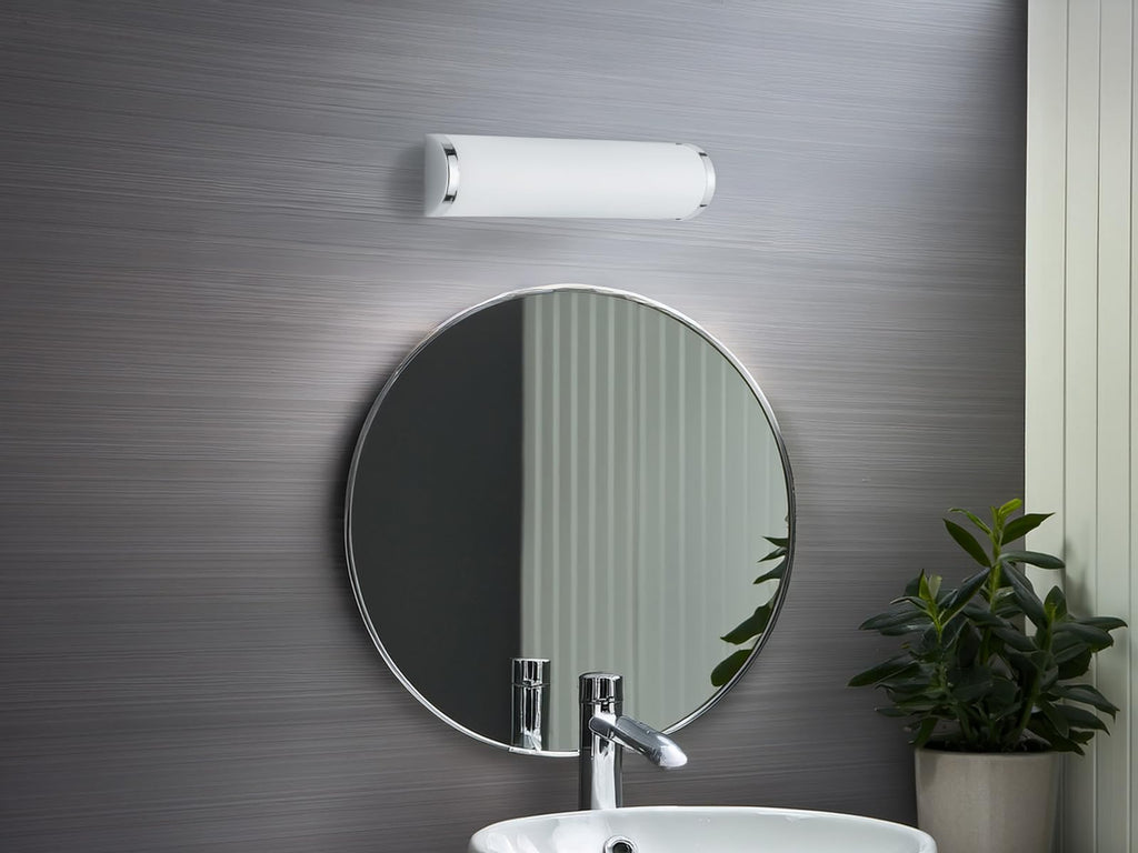 Trio Leuchten Wandleuchte Xavi 2803021-06, Metall Chrom, Glas weiß satiniert, exkl. 2x E14