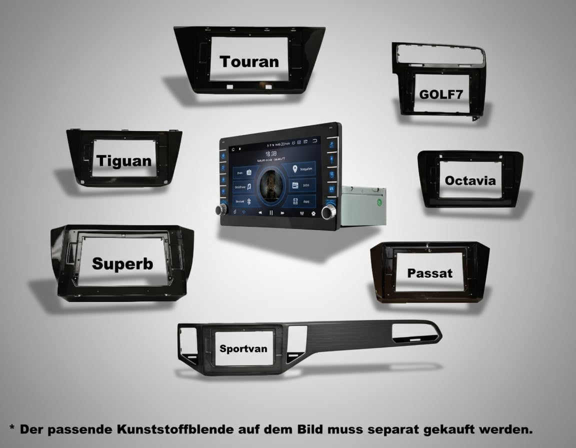 M.I.C. AVM9 Android 13 Autoradio mit navi: Snapdragon 665 6G+64G;8" IPS Display;4G SIM,Carplay,Android Auto,DAB+,DSP,BT 5,GPS: Ersatz für MQB Golf7 Octavia Passat Sportsvan Superb Tiguan Touran