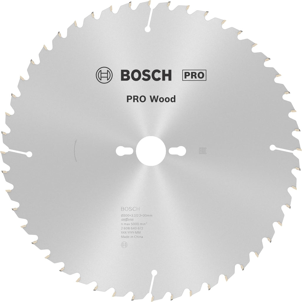 Bosch Professional Kreissägeblatt Optiline Wood (für Holz, 300 x 30 x 3,2 mm, 48 Zähne, Zubehör Kreissäge), 2608640672, Ø 300 mm