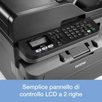Brother MFC-L2835DW - 4-in-1-Multifunktionsdrucker (Drucken/Scan/Kopieren/Faxen) Laserdrucker Monochrom - WLAN & Ethernet - Dokumentenzuführung (ADF) für 50 Blatt - Druckgeschwindigkeit von 32 Seiten