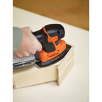 BLACK+DECKER Dreieckschleifer Mouse- Kraftvolle Schleifmaschine mit Staubfangbehälter inkl. Mikrofilter - Für das Abschleifen selbst an schwer zugänglichen Stellen - 1 x Schleifer 120 W - KA2000
