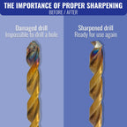 Tivoly Drill Doctor 400 Bohrerschärfgerät, für Bohrer mit 2,5 bis 13 mm, Schärfung bis zu einem Spitzenwinkel von 118 Grad
