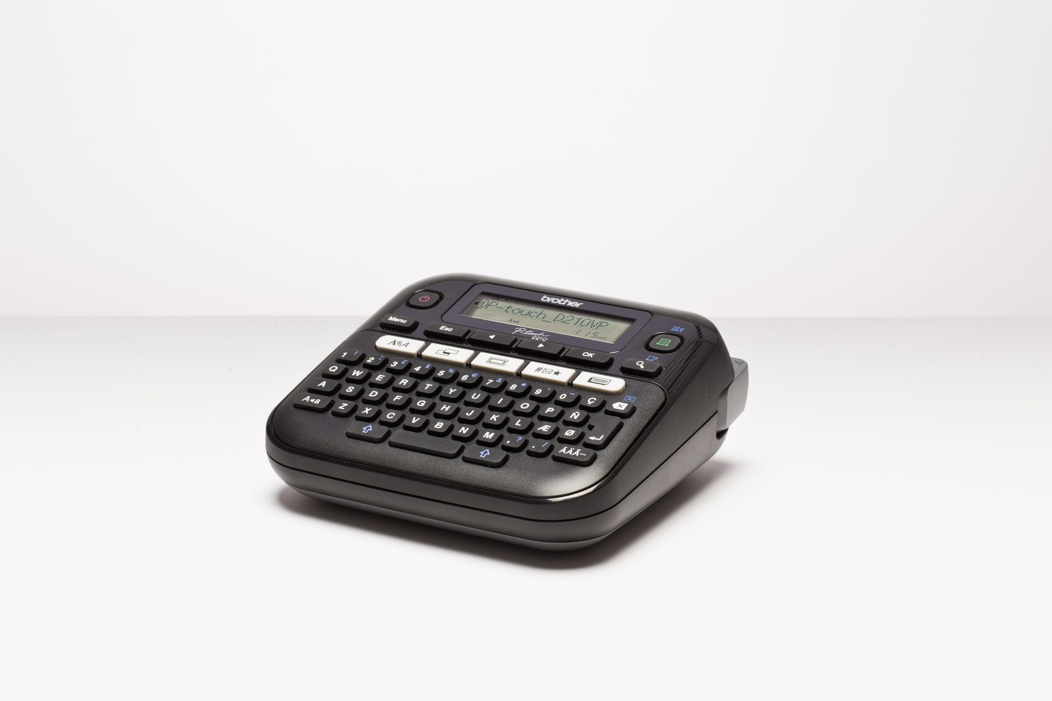 Brother PT-D210VP Beschriftungsgerät inklusive Netzadapter und Transportkoffer (für 3,5 bis 12 mm breite TZe-Schriftbänder, bis zu 20 mm/Sek. Druckgeschwindigkeit)