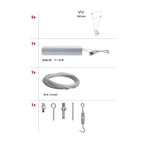 3980 Wire System TunLED 5x4W Weiß/Chrom matt 230/12V 3980 Seilleuchte Seillampe Deckenleuchte Decken