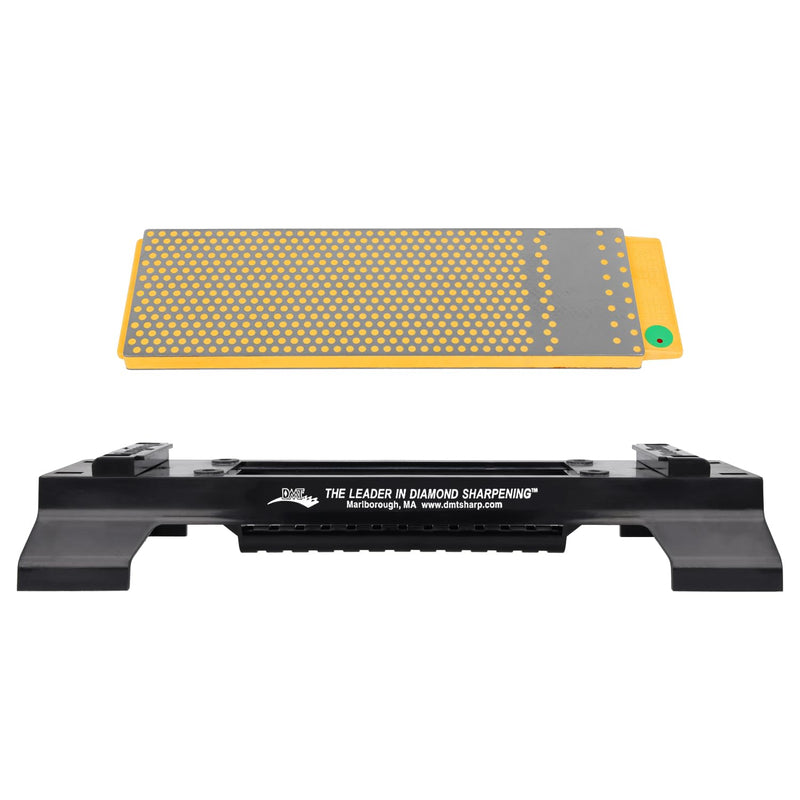 DMT DuoSharp®Plus™ Diamant Schleifstein 8" mit Basis Fein/Extrafein | Doppelseitiger Messerschärfer in Profiqualität | 20cm Wetzstein für Messer und Werkzeuge | Made in USA | WM8EF-WB