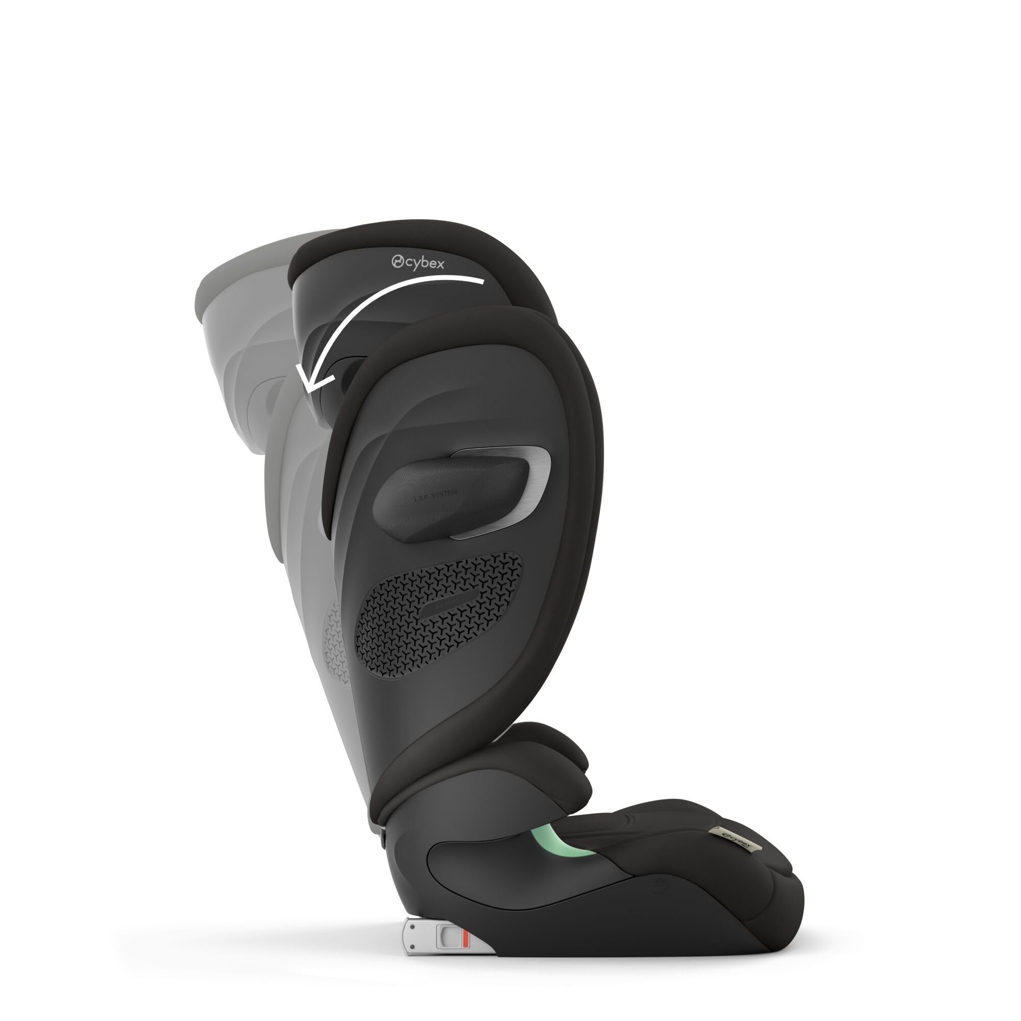 CYBEX Gold Kinder-Autositz Solution G2 Comfort, Ab ca. 3 bis 12 Jahre (100 - 150 cm), Max. 50 kg, Für Autos mit und ohne ISOFIX, Magic Black (Schwarz)