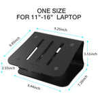 Bestand Aluminiumständer für Laptop und MacBook Desktop für Apple MacBook und alle Laptops (patentiert) (Black)
