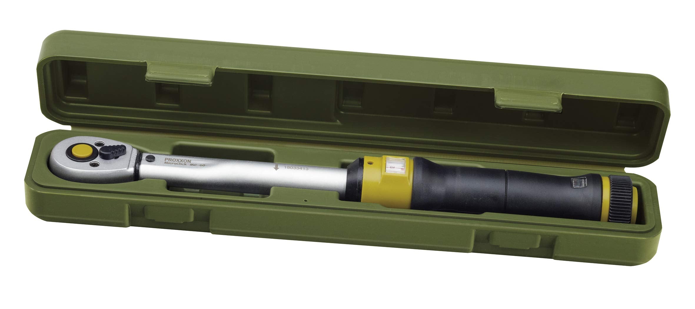 PROXXON 23350 Drehmomentschüssel (Ratsche, Umschaltknarre), 3/8" Vierkantantrieb, für 12-60 Nm - Gesamtlänge: 370 mm