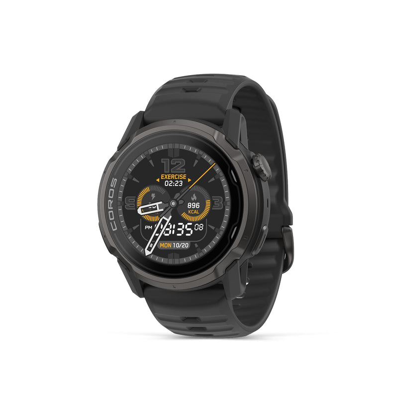 COROS APEX 4 sportuhr mit GPS – 1,3" MIP-Touchscreen, globale Karten mit Navigationsanleitung, 41 Tage Akku, Mikrofon, Lautsprecher, 5 Klettermodi, Echtzeitwetter, Luftdruck, Wind (Schwarz, 46mm)
