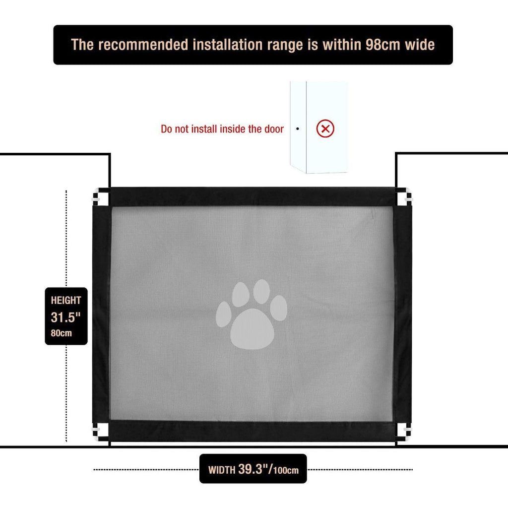 Namsan Hunde Türschutzgitter Abschließbar Hundeschutzgitter Treppenschutzgitter Absperrgitter für Haustier, 80cm x 100cm