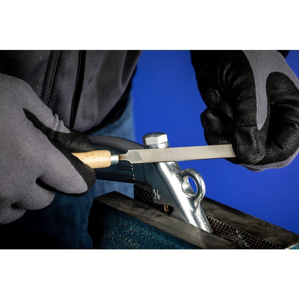 PFERD TOOLS Schlüsselfeilen-Set 265 B in Kunststofftasche, 6 Feilen, 100mm, mit Holzheften, 11706100 - für eine große Bandbreite von filigranen und leichten Feilaufgaben geeignet