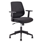 Amazon Basics Ergonomischer Bürostuhl, Schreibtischstuhl mit verstellbaren Armlehnen, Lendenwirbelstütze, Chefsessel aus Mesh-Gewebe, rückenfreundlich, einfache Montage, 63,5 x 58,4 x 91,4 cm, schwarz