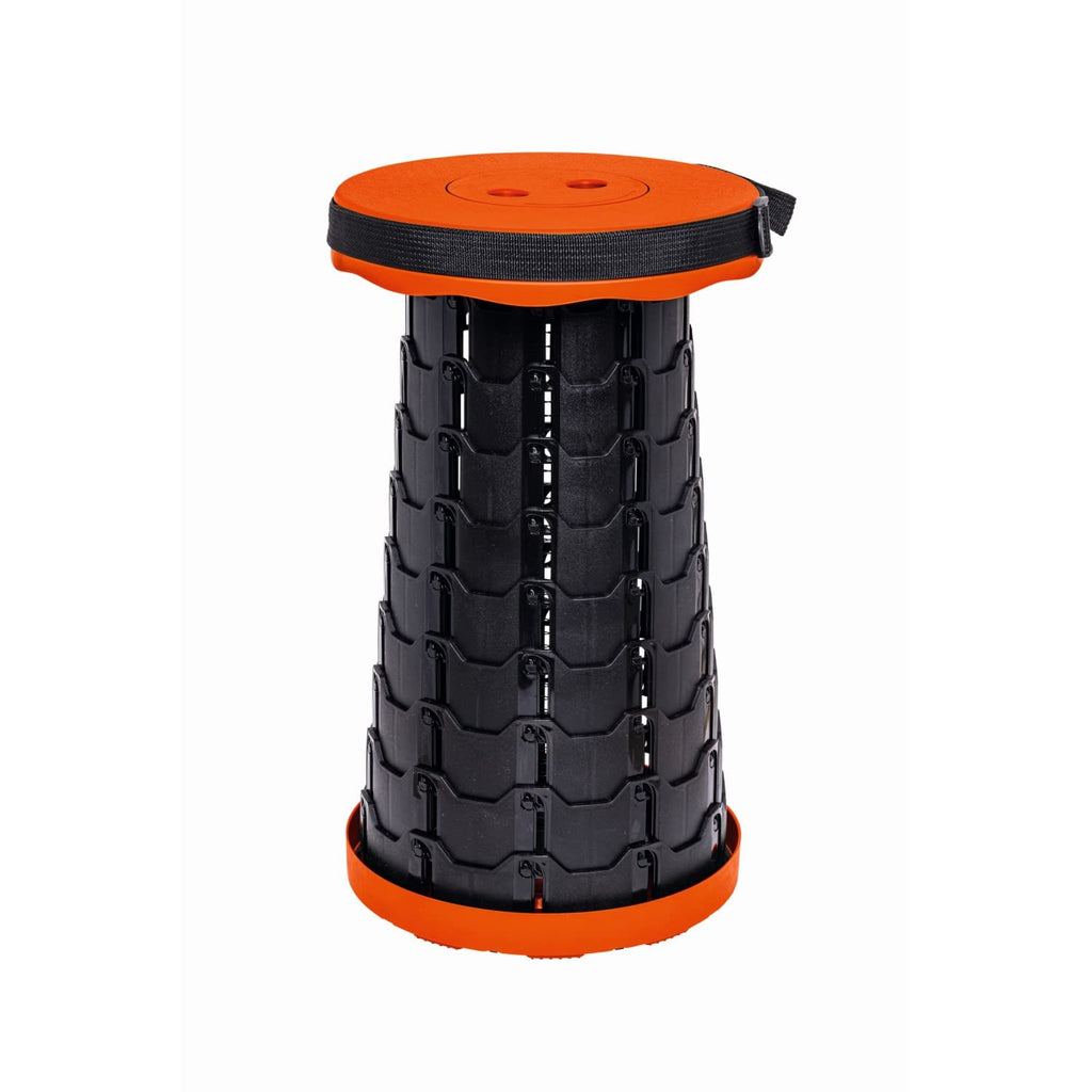 Zusammenklappbarer Hocker | Teleskop-Hocker | Tragbar | Höhenverstellbar | Bis 200 kg | Universelle Anwendung | Handwerker unterwegs | AV00010 -