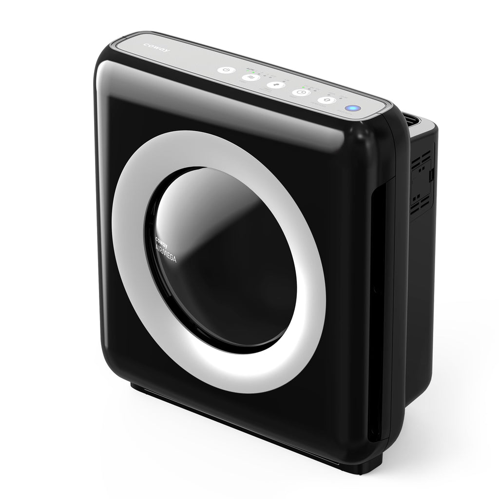 COWAY Luftreiniger Allergiker, Energiesparender ECO-Modus, Entfernt 99,999% der schädlichen Partikel bis zu 0,01 µm, für Allergie (ECARF Siegel) Staub Pollen, CADR 421m³/h, ap-1512hh MIGHTY (Schwarz)