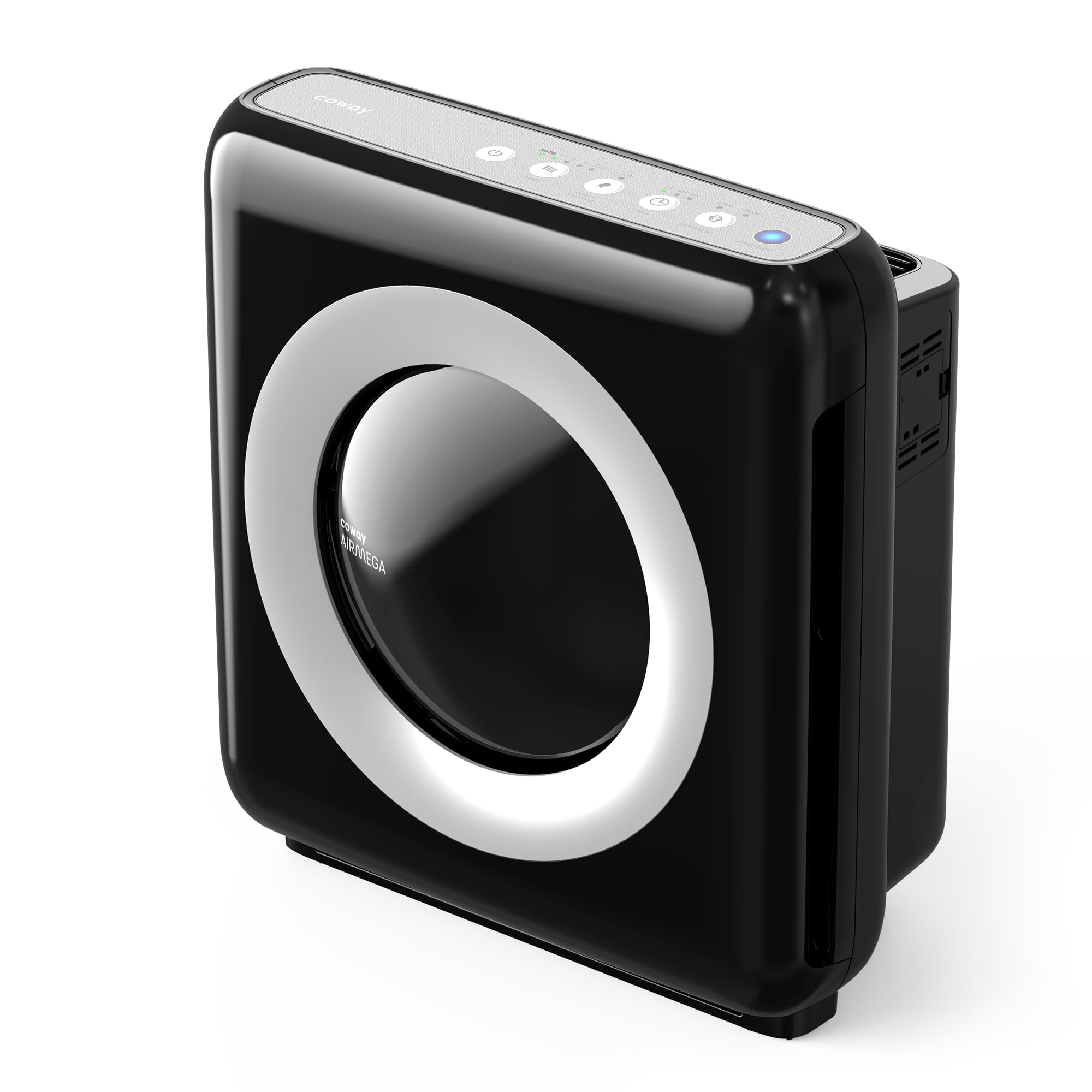 COWAY Luftreiniger Allergiker, Energiesparender ECO-Modus, Entfernt 99,999% der schädlichen Partikel bis zu 0,01 µm, für Allergie (ECARF Siegel) Staub Pollen, CADR 421m³/h, ap-1512hh MIGHTY (Schwarz)