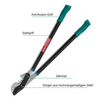 HYCHIKA Bypass Astschere für Garten 74cm, Leichte Astschere Amboss, Karbonstahlklingen, Einfaches Trimmen Cuts Ø50 mm max., Arbeitssparende mit Scharfen Klingen