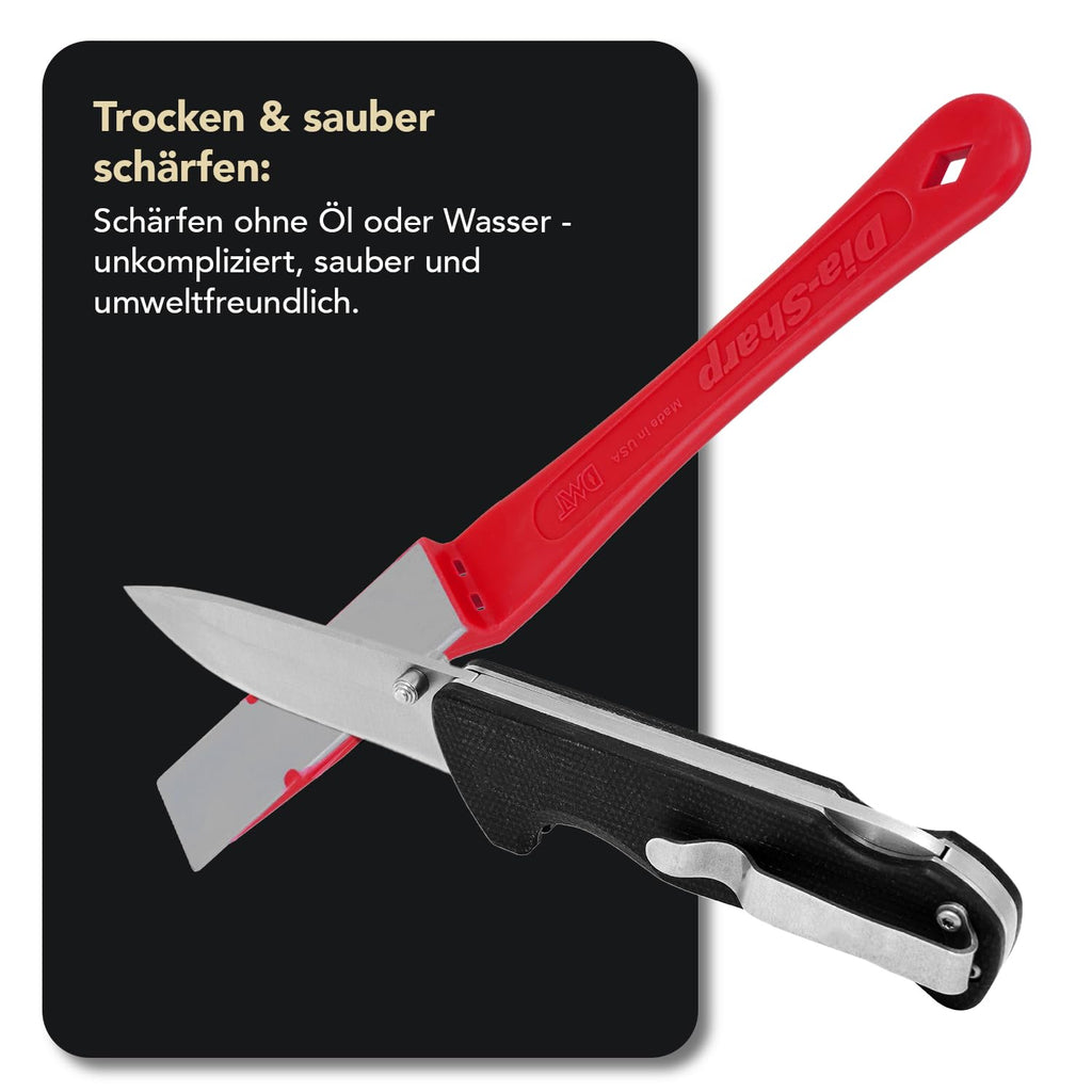 DMT Dia-Sharp® Diamond Mini-Hone® Diamant Schleiffeile 3er-Set, Für Messer und Werkzeuge, Erreicht auch schwer zugängliche Stellen, Made in USA, D2K