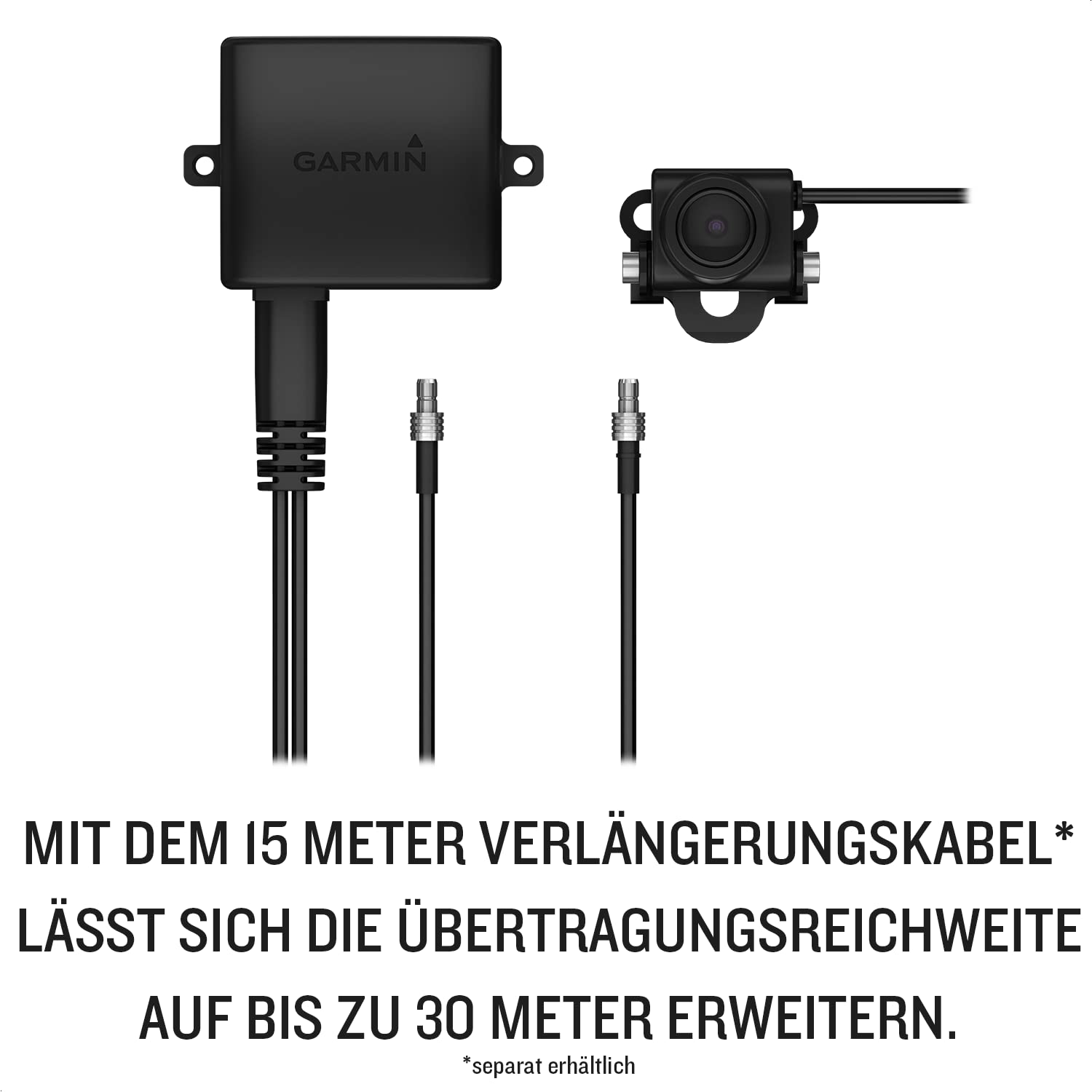 Garmin BC 50 – Drahtlose Rückfahrkamera mit 720p HD-Auflösung und Bildübertragung auf kompatible Garmin Navis. Bis zu 15 Meter Übertragungsreichweite, 160° Sichtfeld und robust nach IP67