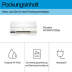 HP Envy 6120e, Multifunktionsdrucker, 6 Monate gratis drucken Instant Ink inklusive, Drucken, Kopieren, Scannen, Mobiler Faxversand, Wi-Fi, Beidseitiger Druck