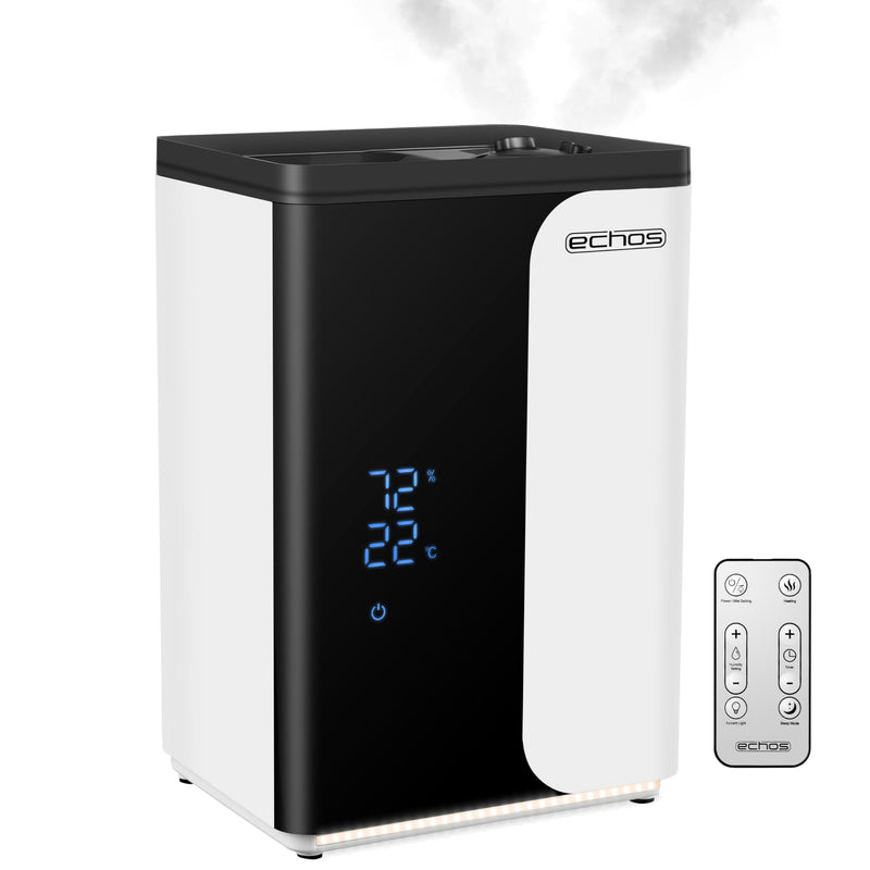 Ultraschall Luftbefeuchter 5 Liter WIFI Smart Life App Fernbedienung Luftreinigungsgerät Luftreiniger Eingebautes Hygrometer LED-Touch-Display 12h Timer Nachtmodus Warm oder Kaltfunktion HEPA Filter