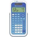 Texas Instruments TI-34 MV Schulrechner (Multi View, 4-zeilen Display, Solar- und Batteriebetrieb) Blau-Weiß
