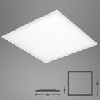 BRILONER - LED Deckenlampe mit Fernbedienung, flach, einstellbar von warmweiß bis kaltweiß, Lampe, Deckenleuchte, Wohnzimmerlampe, LED Panel, Schlafzimmerlampe, 59,5x59,5x6,5 cm, Weiß