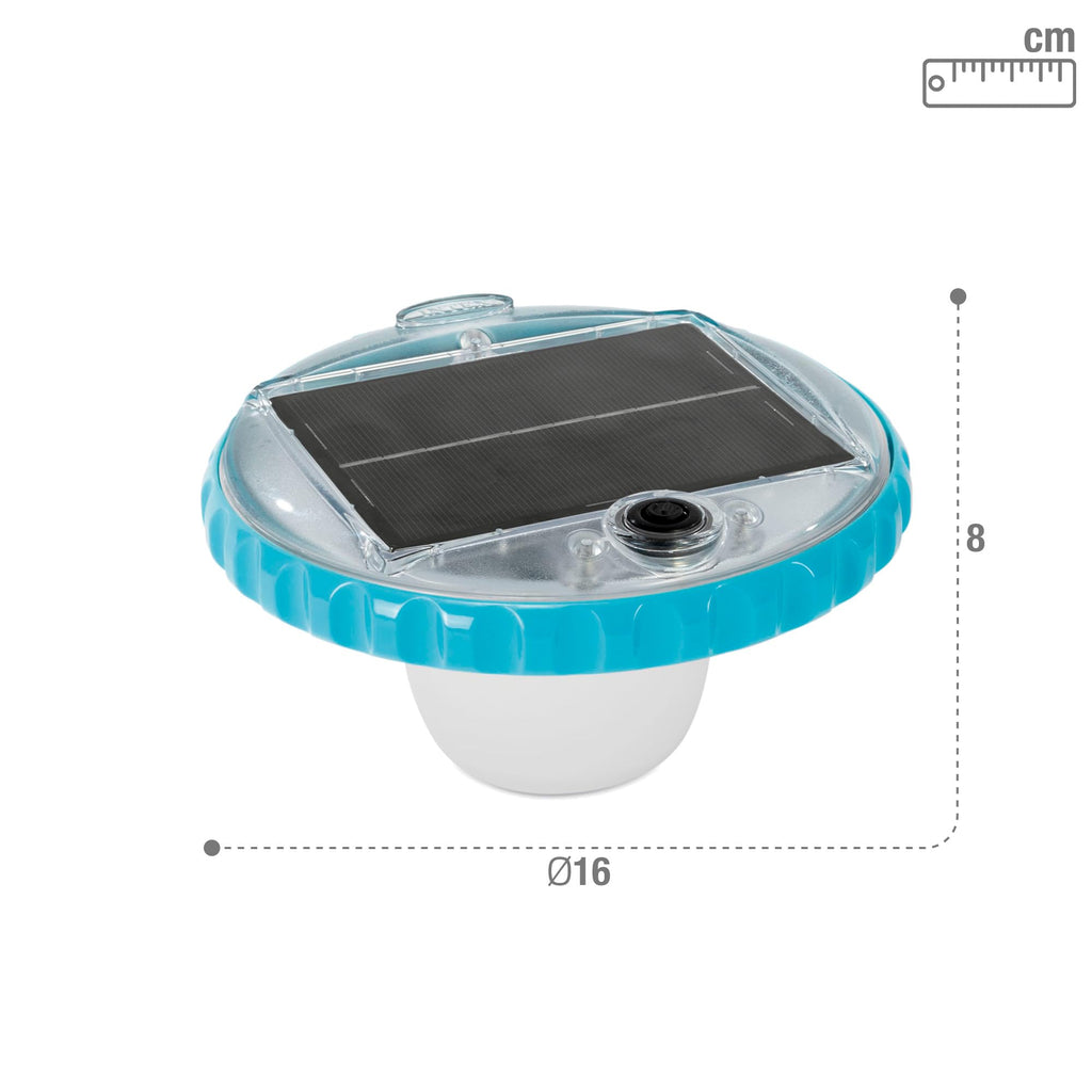 Intex Solar Powered LED Floating Poolleuchte - Solarbetriebene Blitzboje - 2 Beleuchtungsmodi, 28695, Weiß