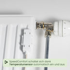 SpeedComfort Heizkörper Ventilator Mono Set – 1 Stück Heizkörperventilatoren - energieeffizienter Heizungsventilator - Bis zu 22% Energieeinsparung – Geräuscharm