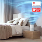 Philips Luftreiniger 600 Serie, Ultraleise und energieeffizient Für Allergiker, HEPA-Filter entfernt 99,97% der Schadstoffe, Für Räume bis zu 44m², App-gesteuert, Weiß (AC0650/10)