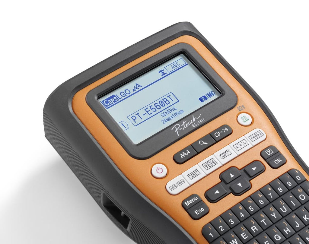Brother PT-E560BTVP Etikettendrucker, Wärmeübertragung, 180 x 180 DPI, 20 mm/Sek, mit Kabel & kabellos, HSE/TZE Bluetooth AZERTY