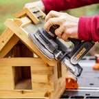 WORX WX822.9 Akku-Dreieckschleifer 20V – Elektrische 20V Schleifmaschine für Holzmöbel, Türen, Ecken und Kanten - Schleifen mit Staubfangsack - PowerShare kompatibel - ohne Akku & Ladegerät