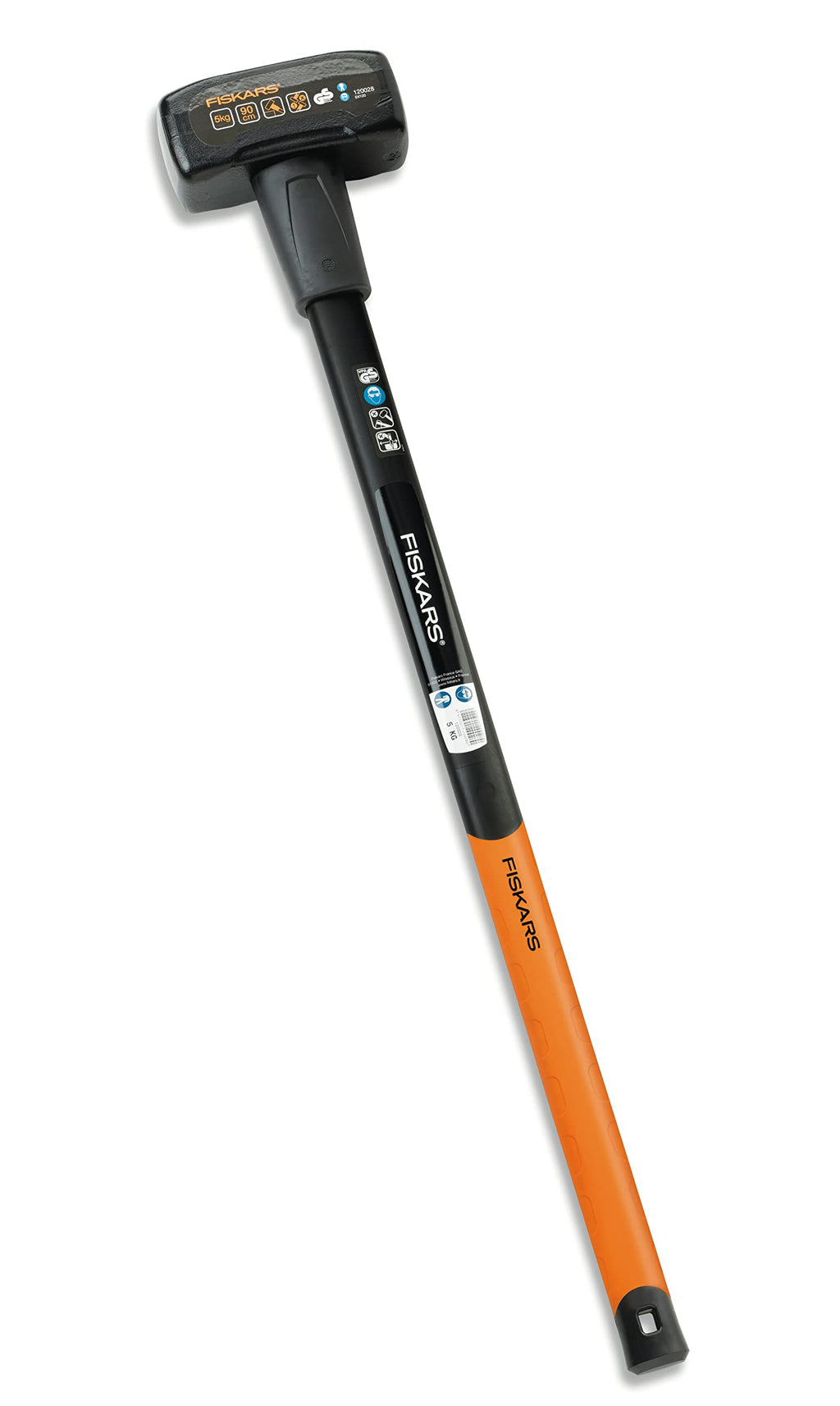 Fiskars Vorschlaghammer, Gewicht: 6,13 kg, Karbonstahl (geschmiedet), Schwarz/Orange, XXL, 1001618