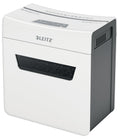 Leitz IQ 3M Premium Aktenvernichter P5, Mikroschnitt, 4-3 Blatt (70-80g/m²), Super leise, kompakt & sauber, TÜV+GS zertifiziert, 10L Behälter, für Büro & Home Office, Protect Serie, Weiß, 80930000