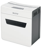 Leitz IQ 3M Premium Aktenvernichter P5, Mikroschnitt, 4-3 Blatt (70-80g/m²), Super leise, kompakt & sauber, TÜV+GS zertifiziert, 10L Behälter, für Büro & Home Office, Protect Serie, Weiß, 80930000
