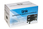 LINK LKSUPF Verstellbarer Rollwagen von 11,9 cm bis 20,9 cm für PC oder Aktenvernichter Farbe Schwarz aus Metall mit Rädern