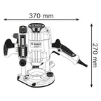 Bosch Professional Oberfräse GOF 1250 CE (inkl. Maulschlüssel 19 mm, Parallelanschlag mit Feineinstellung, Kopierhülsenadapter, Spannzange, L-BOXX)