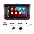 High Power Autoradio mit Wireless Carplay Android Car für VW Golf 5 6 Polo T5 Skoda Passat Jetta Caddy, 7 Zoll IPS VW Radio mit Bluetooth/FM/AM/USB/DSP/EQ Lenkradsteuerung