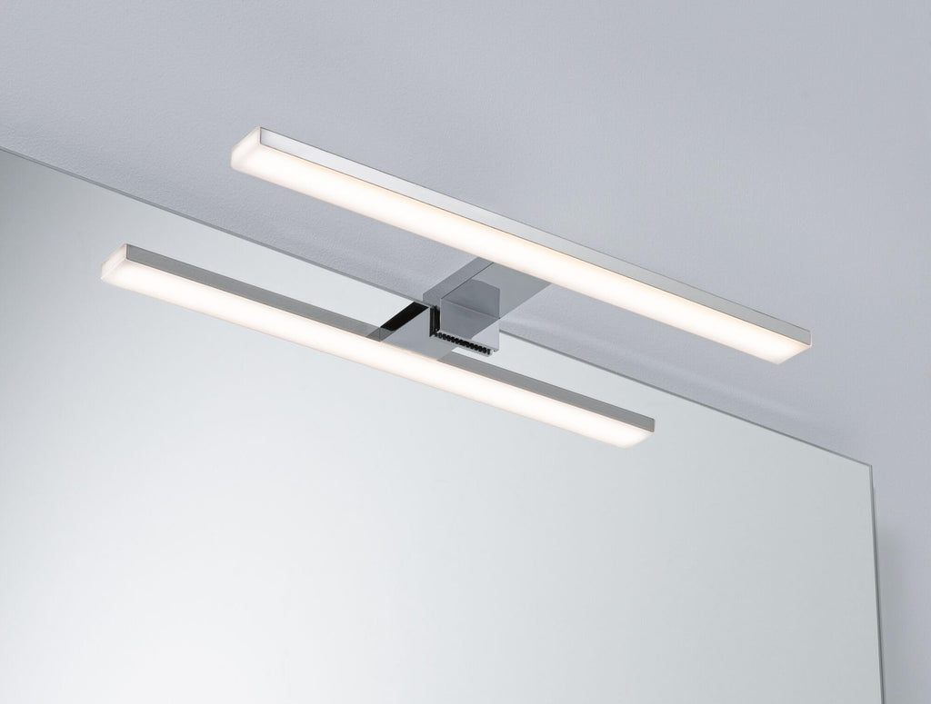 Paulmann HomeSpa LED Spiegelleuchte Evie, IP44, 8W=75W, Chrom, 610 lm, 3.000K, Warmweiß